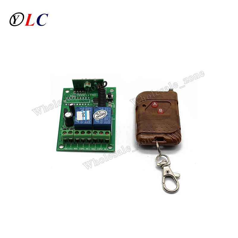

2CH DC 12V 10A 315MHz Remote Control Switch Transmitter + Wireless Remote Control Receiver Electronic Entrance Guard System Set