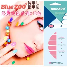 BlueZoo Дизайн Ногтей Полное покрытие стикер s сплошной цвет серии дизайн настоящие наклейки-лак для ногтей декоративные Стикеры