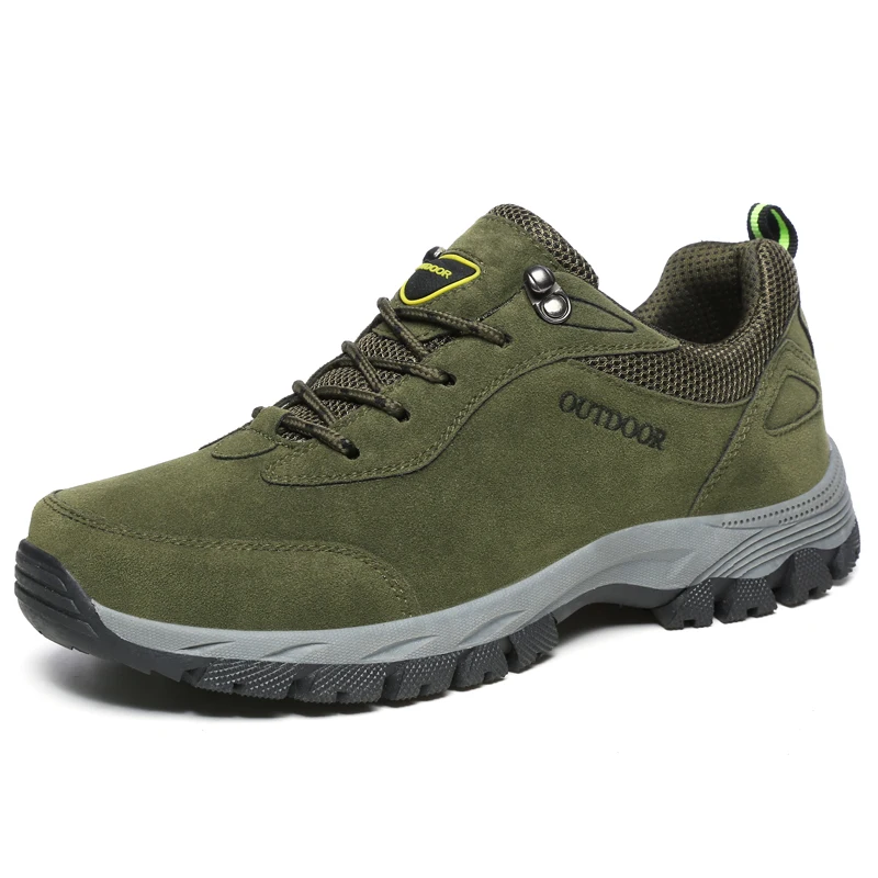 

Men Running Shoes Waterproof Outdoor Winter Sport Sneakers Lace Up Comforable Suede Leather Shoes
