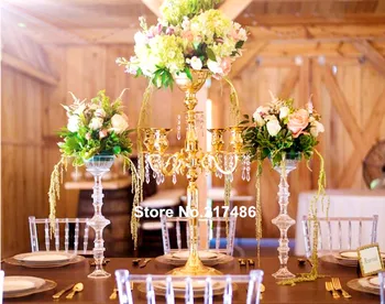 

wedding flower vase gold candle holder centerpieces for wedding table