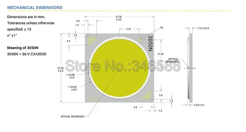 CREE CXA3050 COB светодиодный светильник DIY модуль светодиодный массив светодиодный светильник с 50-60 Вт MEANWELL LPC-60-1400 драйвер и 66 мм стеклянный объектив и радиатор