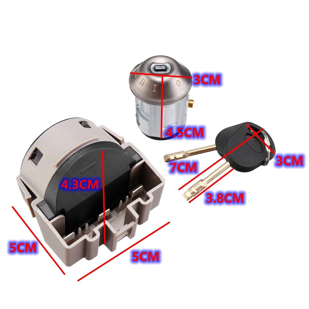 Автомобильный передний переключатель зажигания+ бочка Cyclinder цилиндр замка+ 2 ключа для Ford для фокусировки MK1 Transit Connect 1998-2013 1022184 1677531