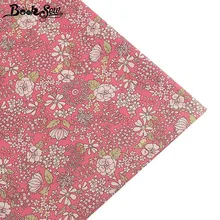Booksew Flroal красный хлопок ткань платье швейная ткань ручной работы DIY простыня лоскутные одеяла Tissu дети тканевые шторы для дома