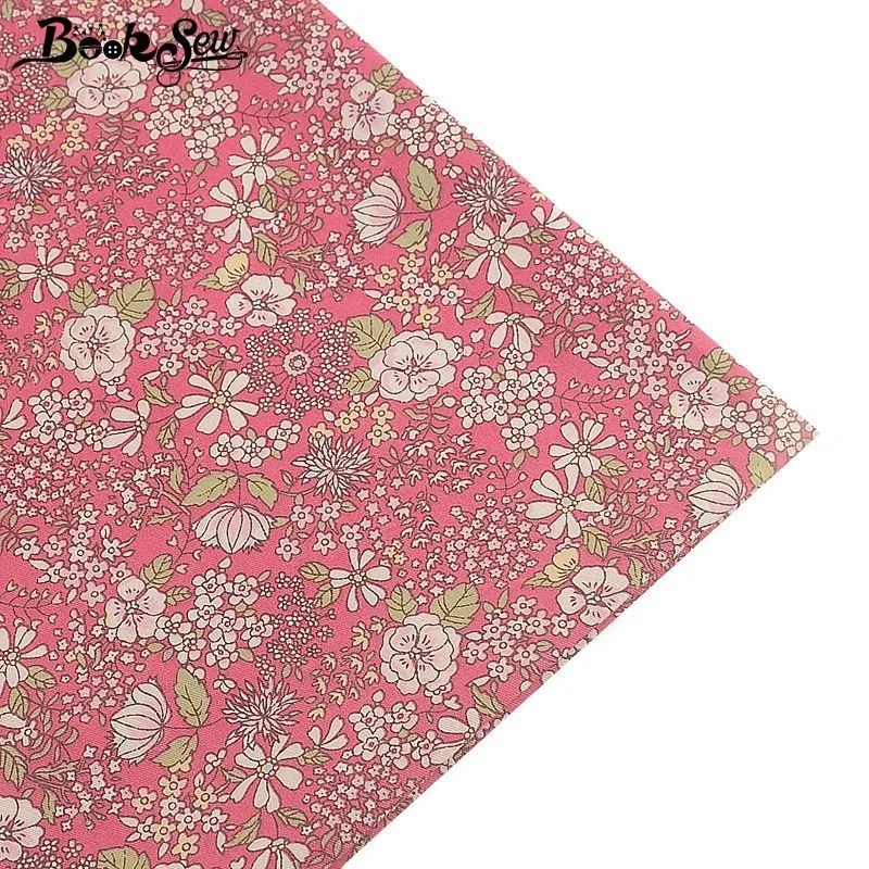Booksew Flroal красная 100% хлопчатобумажная ткань для платья швейная простыня ручной