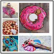 Praia mulher cobrir up bikini sarong envoltório fruta rosquinha flor impresso sarong banho feminino maiô pareo(China)