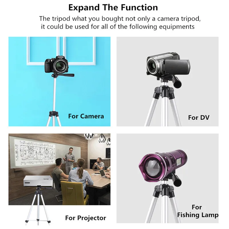 Легкий алюминиевый мини-штатив 4 секции Универсальный штатив для камеры