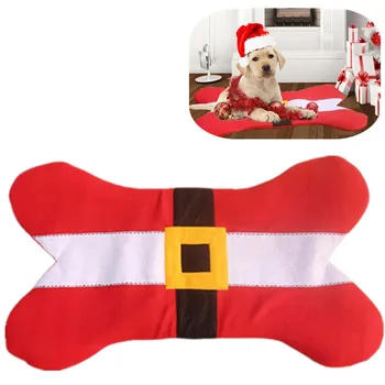 

Christmas Carpet Rugs Mat Pet Mat For Dog Seat with Bone Prints Cushion Christmas Decoration for pet Mat Seat 40% off