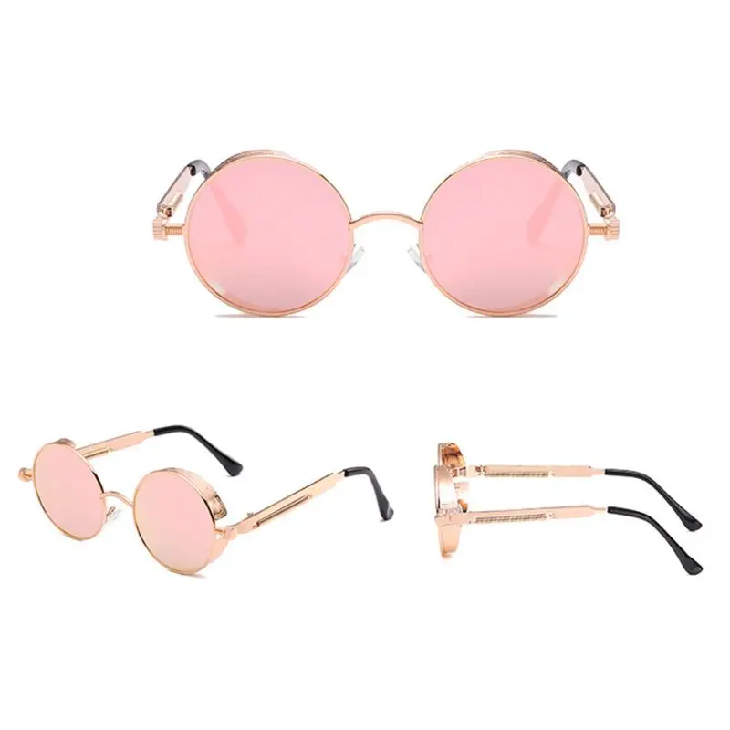Круглые винтажные поляризационные солнцезащитные очки в стиле стимпанк, ретро очки с защитой UV400
