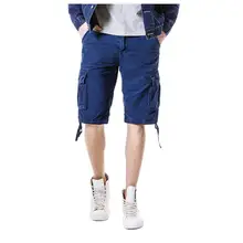 Мужские повседневные шорты-карго чистого цвета на открытом воздухе Карманный пляжный Рабочий Брюки Новая модная уличная мягкая одежда мужская летняя праздничная одежда