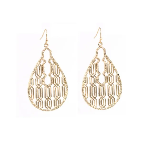 

2019 New Fashion Symmetrical Filigree alloy Drop Earrings for Women