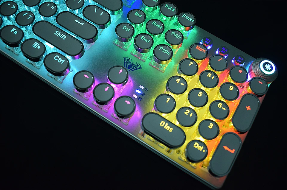 Механическая игровая клавиатура RGB светодиодный подсветкой 104 клавиш с подсветкой teclado анти-ореолы большие клавиши крутой дизайн для PC Gamer