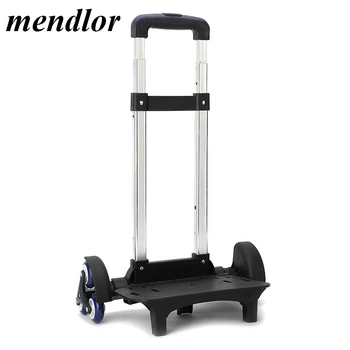 

Children 2/6 Wheels Expandable Rod Aluminum alloy Pull Rod Bracket Roll Cart Kid Trolley For Backpack And School Bag Luggage bag