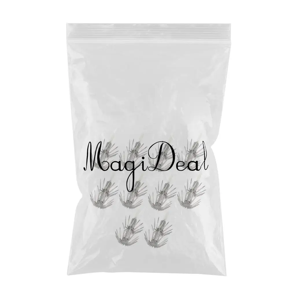 10pcs Stainless Steel Squid Jig Hooks Sea Fishing Hooks Glow in Dark Fishhooks DIY Umbrella Hook DIY Umbrella Hook