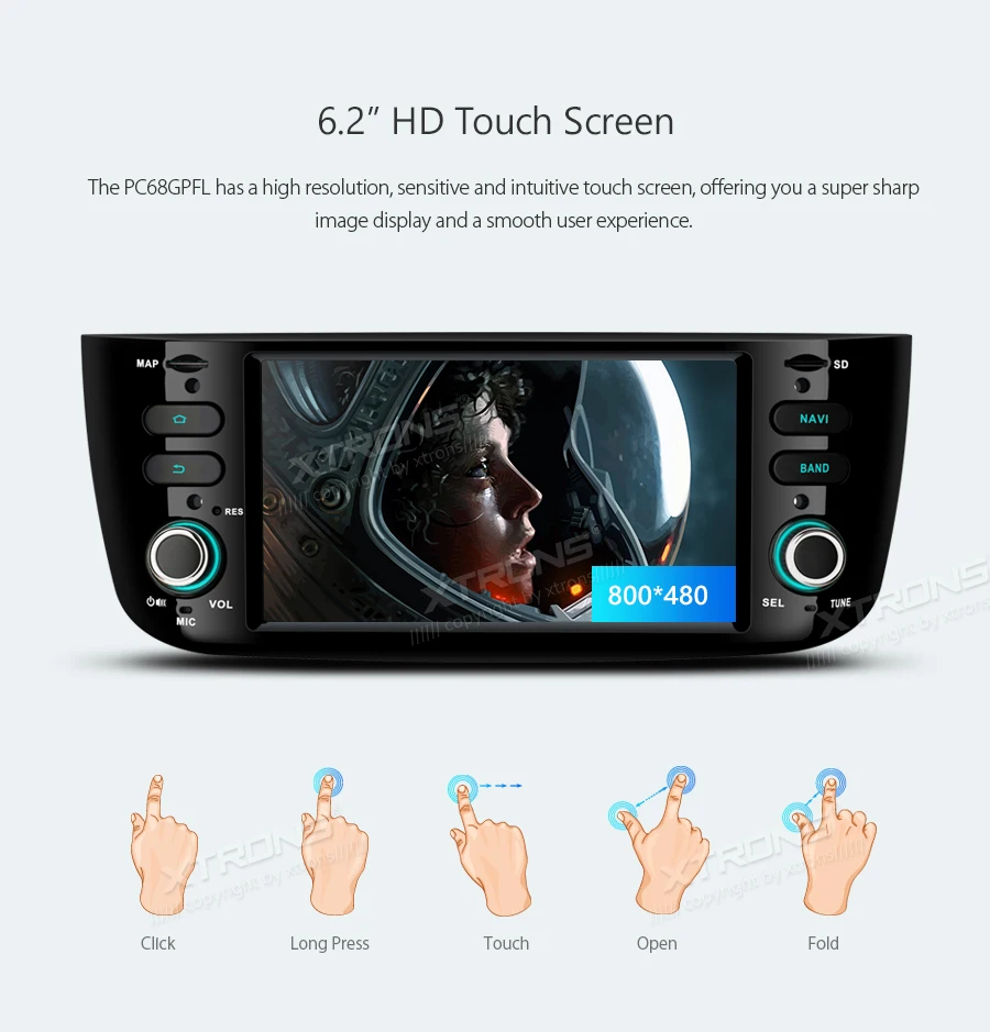 Top XTRONS 6.2" Android 8.1 Car Multimedia System RCA GPS Navigation for Fiat Punto (199/310) Linea 2012-2016 NO DVD 6