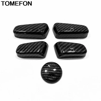 

TOMEFON For Hyundai Tucson 2019 2020 Car Seat Adjust Switch Button Knob Cover Trim Styling Interior Accessories ABS Carbon Fiber