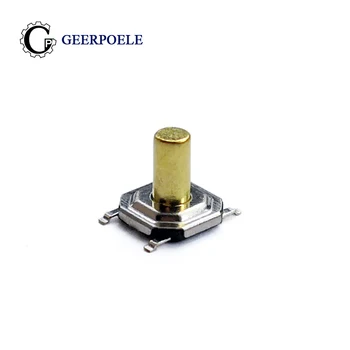 

50 pcs/lot 5.2*5.2*5.0mm 12V 0.5A 4 Pin SMT Push Button Switch Metal Tactile Micro Tact Touch Switch Copper Interruptor