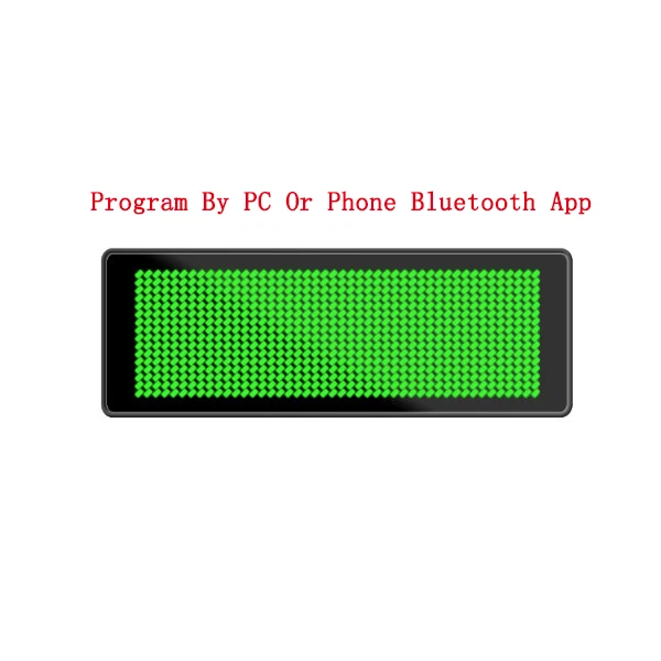 Brief Rechargeable Led Name Tag Mini Digital Bluetooth APP Programmable Scrolling Message Tag Badge Sign Support All Languages - Цвет: Green-B