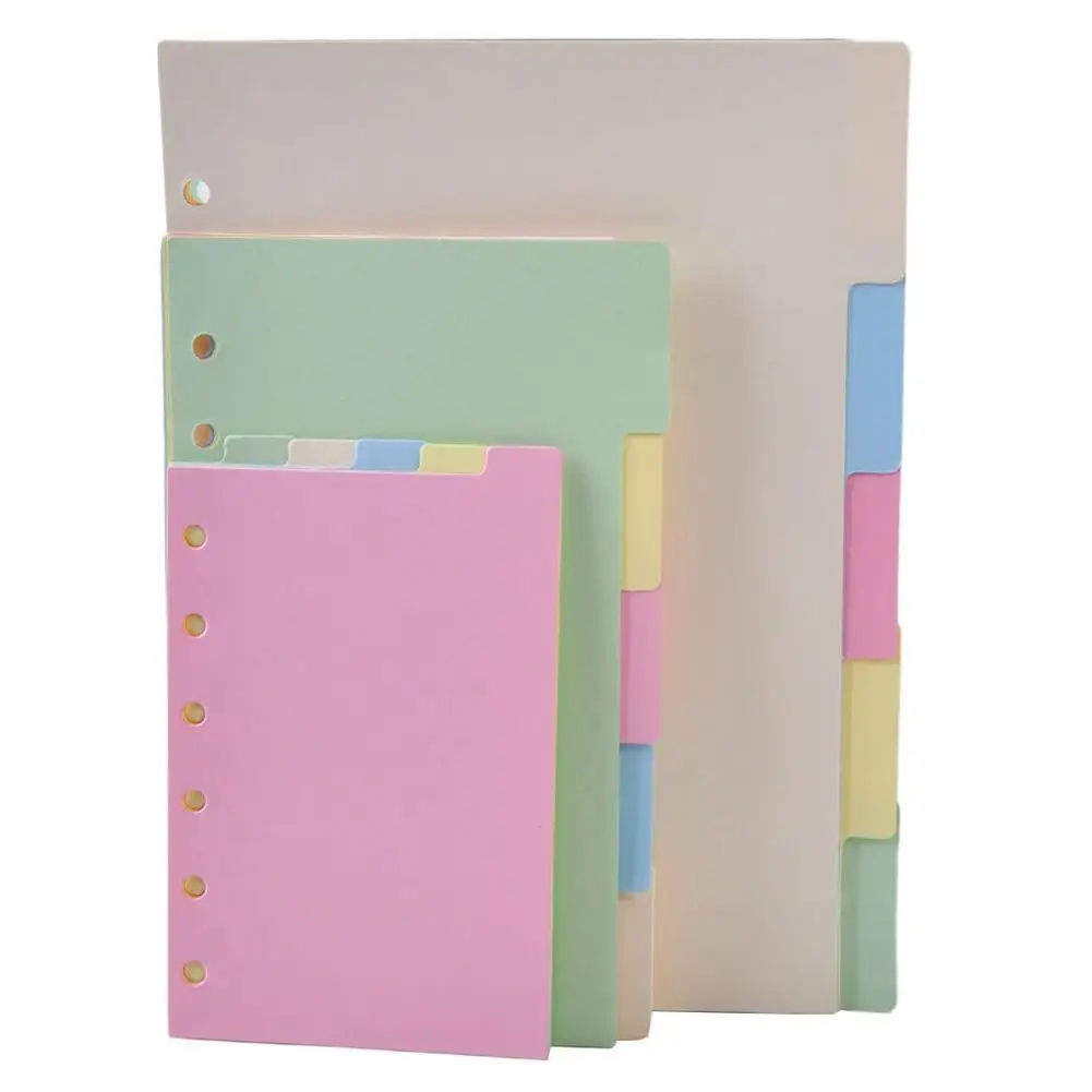 

Binder Index Dividers A6 A7 Inner Page organizer Notebook Index Paper Separator Divider Pages 10pcs Matching Filofax