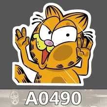Bevle A0490 Garfield Katze Cartoon Wasserdichte Kühle DIY Aufkleber Laptop Gepäck Skateboard Kühlschrank Auto Graffiti Cartoon Aufkleber