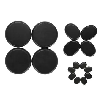 

16Pcs/Box Hot Spa Black Basalt Circle Oval Shape Stone Essential Oil Volcanic Massage