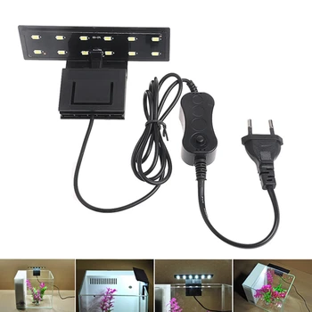 

5W 12 LED Aquarium Fish Tank Clamp Clip Water Plant Grow White Color Lighting EU Plug