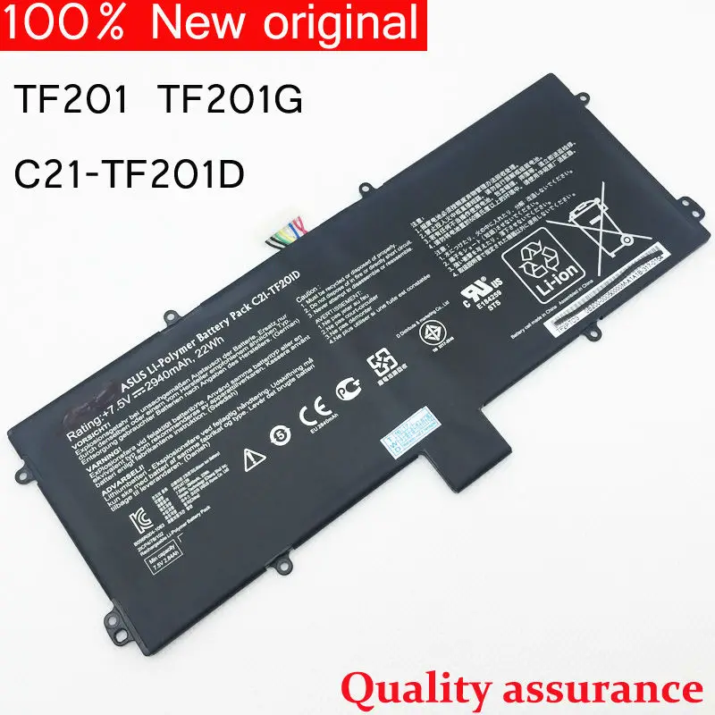 Original Laptop Battery for ASUS Transformer Prime TF201 TF201G TF201D C21-TF201D Tablet 2ICP4/78/102