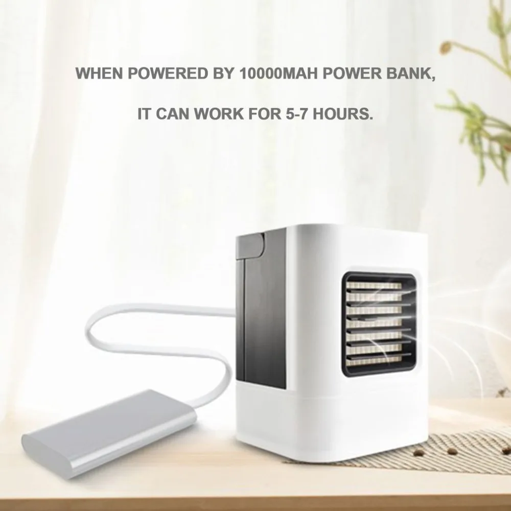 Air Cooler Portable Bladeless Fan Mini Home Office Air Conditioner Fantastic Cool Air Conditioning Fan Negative Ion Air Cleaner