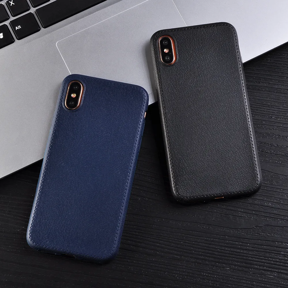 Litchi Pattern PU Leather Phone Case For iPhone X Cases Soft TPU Back Cover For iPhoneX Capa Coque