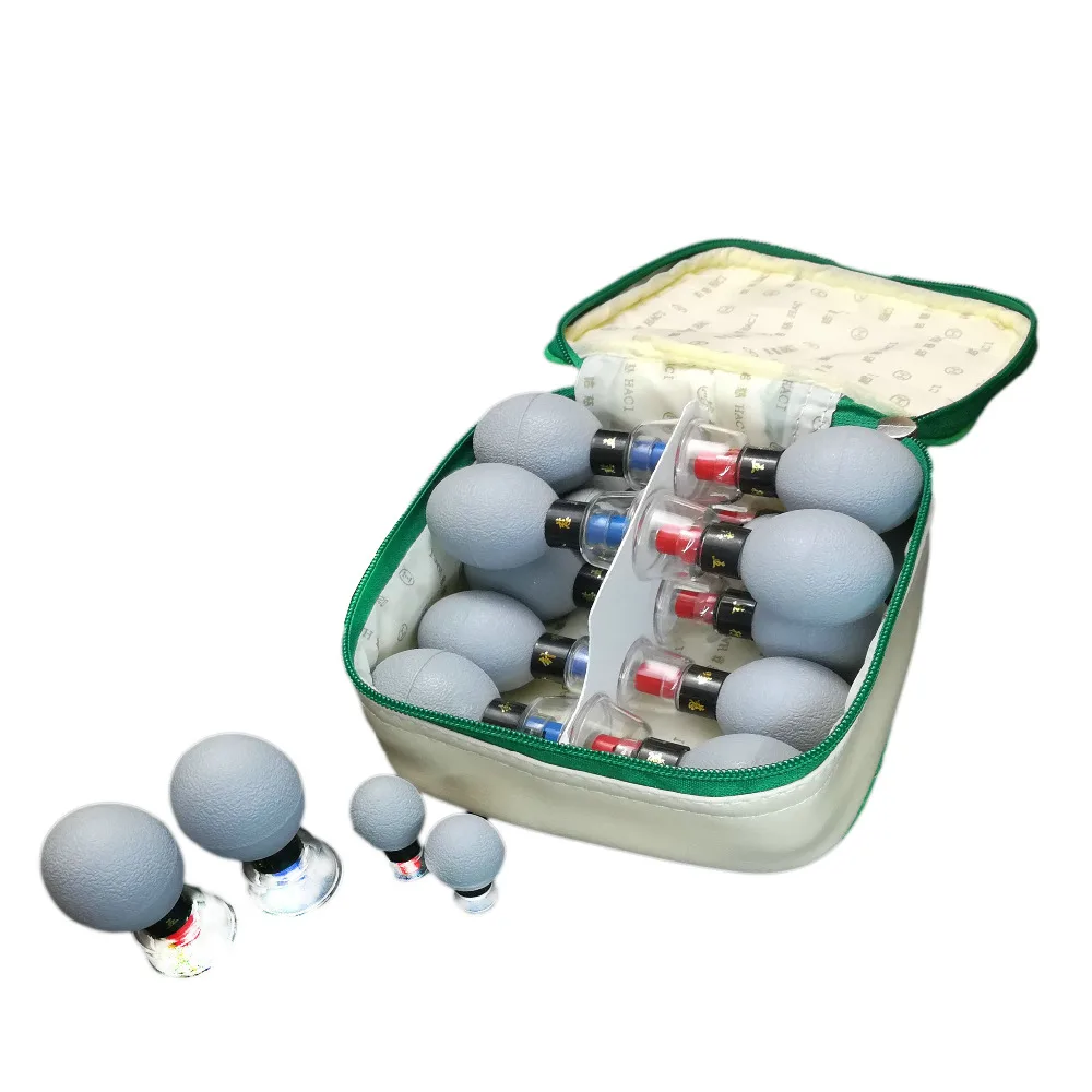 8, 12, 18 шт., Набор вакуумных банок для магнитотерапии, Акупрессура, присоска, TCM, акупунктура, прижигание, китайская медицина, массажные баночки - Цвет: 18pcs cupping set