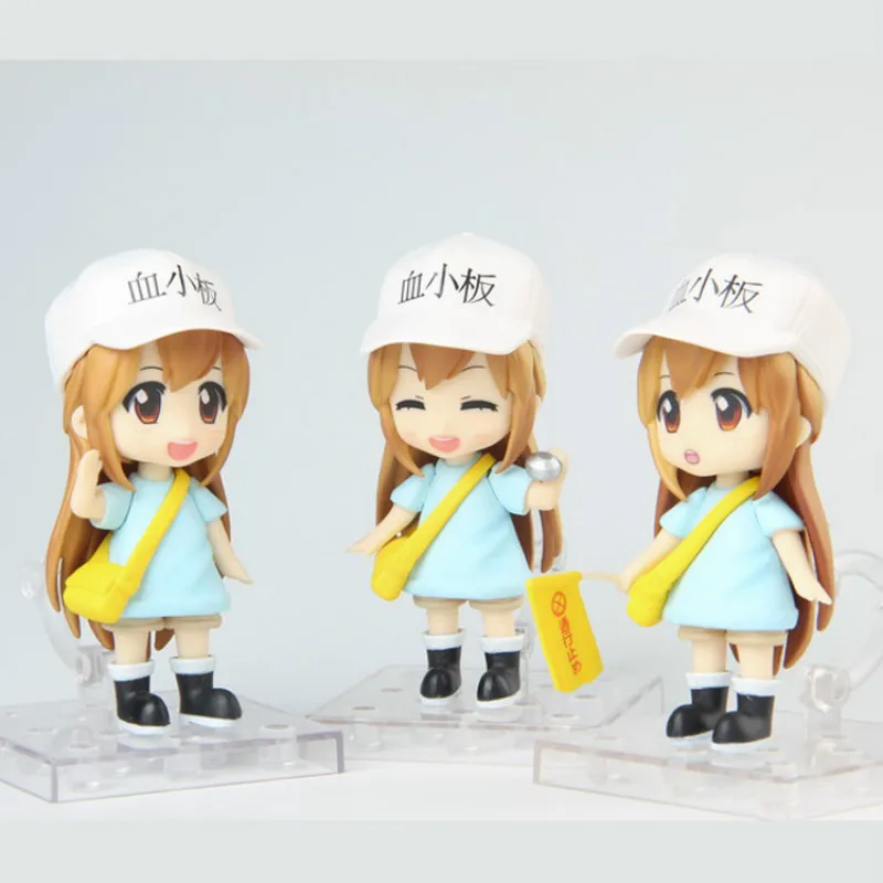 

Japanese Anime Figure Q Version Cells at Work! Cute Mini Three Style Pletelet Action Figure PVC Model Dolls Collection Toys Gift