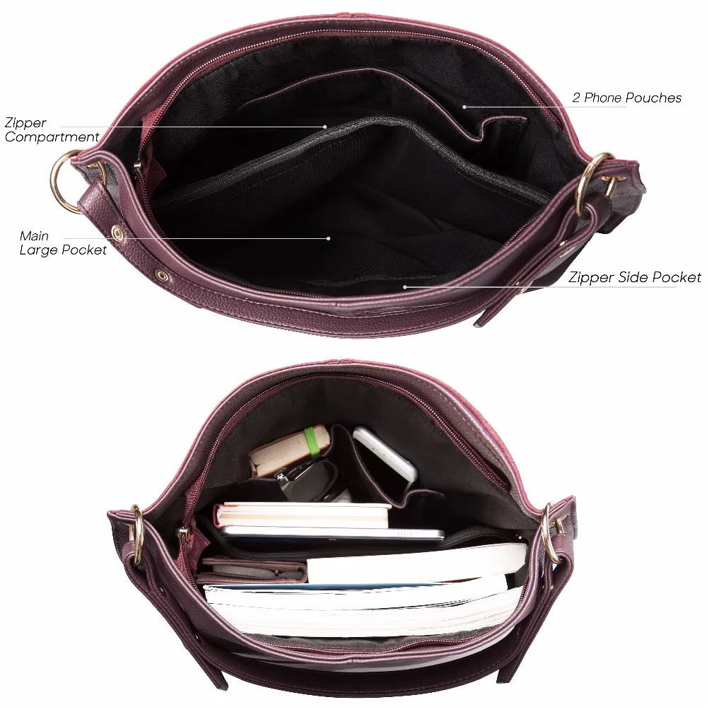  Nico Louise Women Real Split Suede Leather Hobo Bag Design Female Leisure Large Shoulder Bags With  - 32829214561
