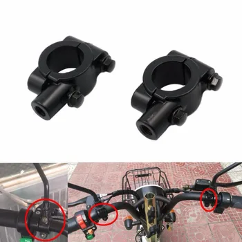 

10/8mm Motorcycle 22mm 7/8" Handlebar Lamp Rear View Mirror Mount Holder Clamp Adapter Right-Handed Left-Handed Thread
