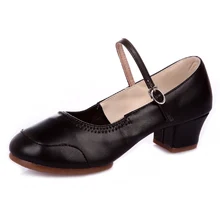 Dancing Shoes For Woman Ladies Four Season Roune-Toe Ballroom Party Wedding Dance Shoes Practice Modern Latin Tango Dance Shoes