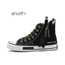 

High-top canvas shoes female Korean version student tide shoes 2018 winter new plus velvet cotton shoes