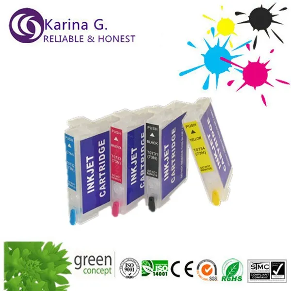 

8x Empty Refillable  Ink Cartridge for Epson T0731N T0734N for STYLUS C79 C110 C90 C92 CX3900 CX3905  CX4900