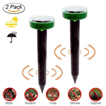 

Solar Power Ultrasonic Mole Outdoor Insect Killer Snake Mouse Rat Trap Pest Reject Bird Repeller Control for Garden Lawn Yard