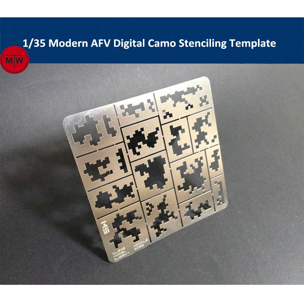 

1/35 Scale Modern AFV City Digital Camo Stenciling Template Leakage Spray Model Building Tools AJ0014