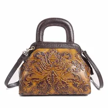 Натуральная кожа натуральная женская сумка-тоут первый слой воловья кожа женская сумка с тиснением женская сумка через плечо на одно плечо