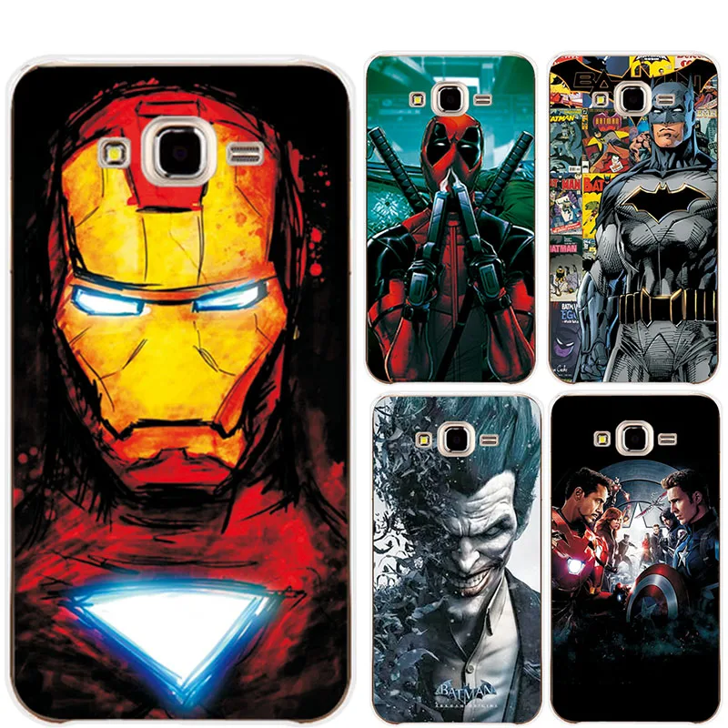 

For Samsung Galaxy J3 2016 J320 J320F 5.0" Phone Case Cover Charming Marvel Avengers Captain America Shield Iron man Fundas