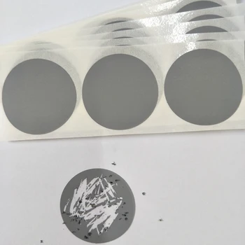 

Scratch Off Sticker diameter 38mm (1.5 inch) round gray Blank For Secret Code Cover Home Game Wedding stickers