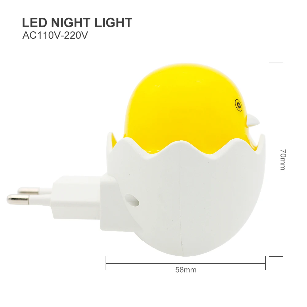 Timing Remote Control Wall Socket LED Night Light 110V 220V EU Plug Lovely Cartoon Yellow Duck Light Sensor LED Night Lamp unicorn night light