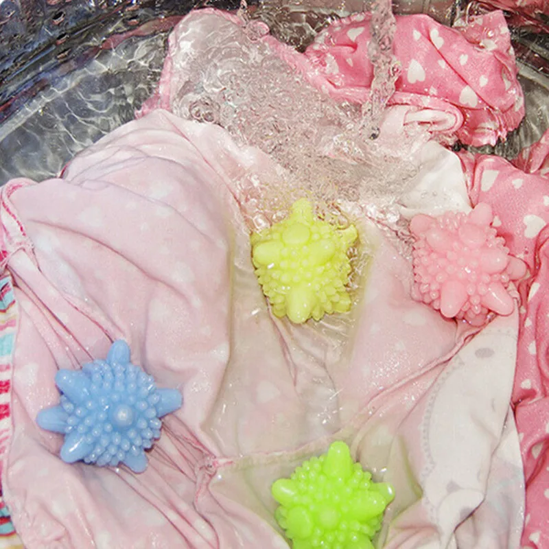 5Pcs Laundry Balls Reusable For Household Washing Machine Clothes Anti-knot Softener Remove Dirt Clean PVC Solid Washing Balls