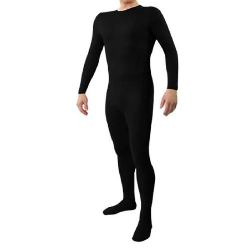 Мужской костюм Zentai блестящий боди на молнии цельнокроеные трико заказ |