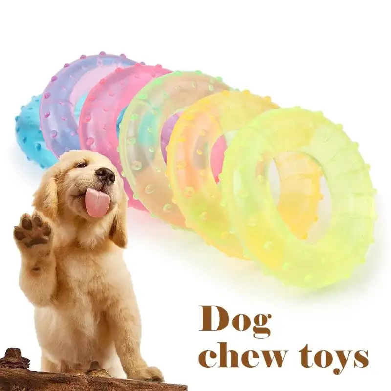 Dog Toy Pet Cat Environmental TPR Donuts Doughnut Chew Chewing Molar