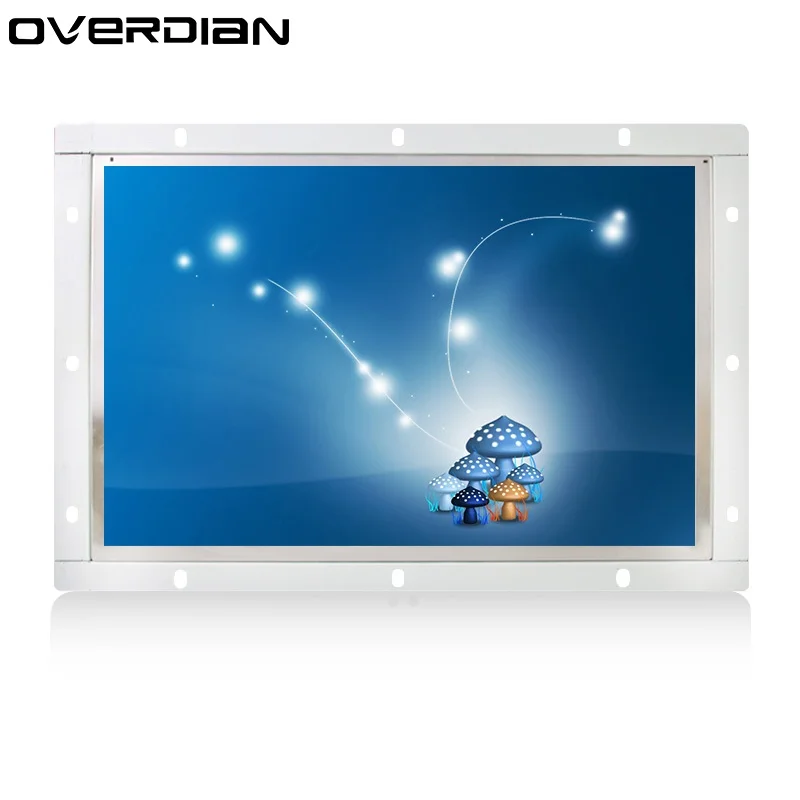 

15.6"/15"Industrial Control Lcd Monitor VGA/DVI Interface White Open Frame Non-Touch Metal Shell 1366*768