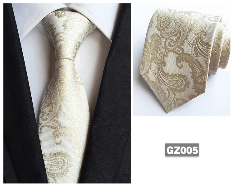 10 см Шелковый классический разноцветный жаккардовый тканый Шелковый мужской галстук с узором "пейсли", шелк, для мужчин, для формального бизнеса, свадьбы, вечеринки, Gravatas