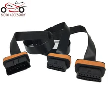 Новейшие OBD OBD2 Разъем Кабеля 1 до 2 с 2 Плоскими лапша Линия OBD 2 Соединительный Кабель для Golo4 Диагностический инструмент Отличное Вождение