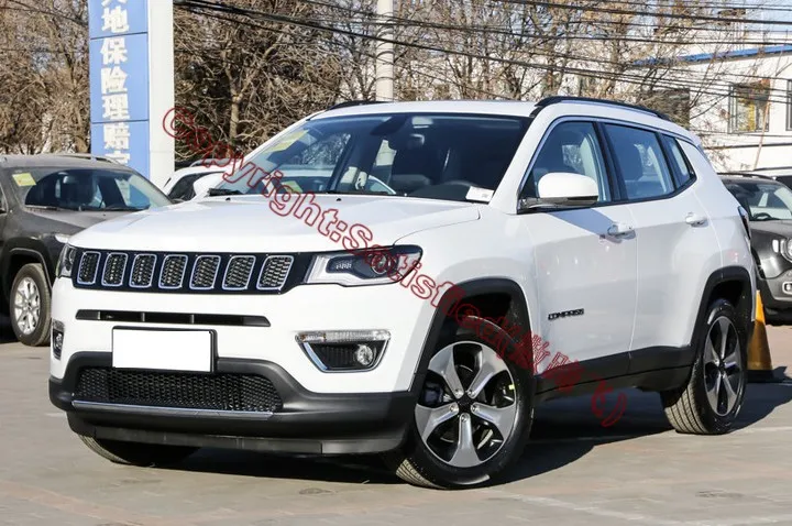 ABS Хромированная накладка переднего бампера для Jeep Compass 2017 2018|front bumper trim|trim coverabs