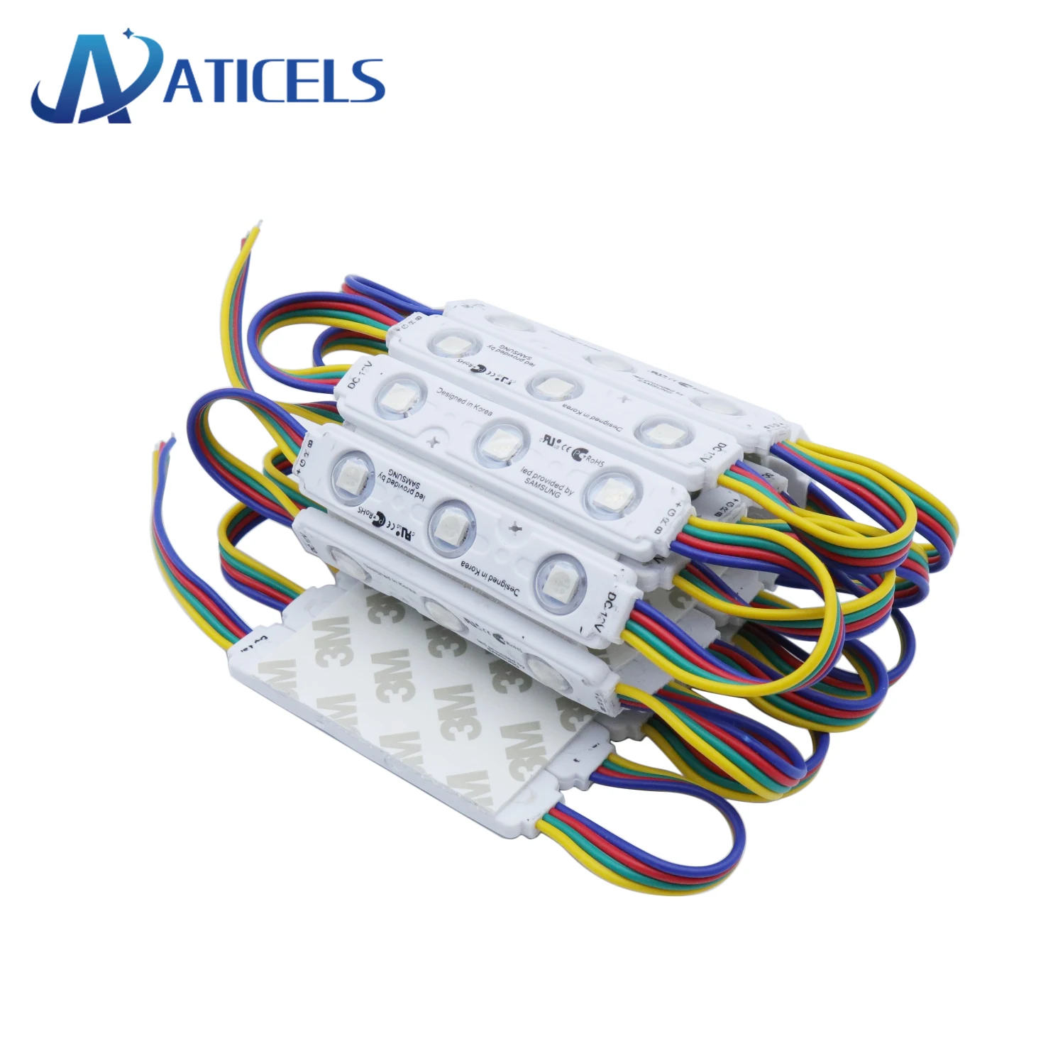 20 штук DC 12V Светодиодный модуль RGB SMD 5050 3 светодиодный s подачи сигнала светильник