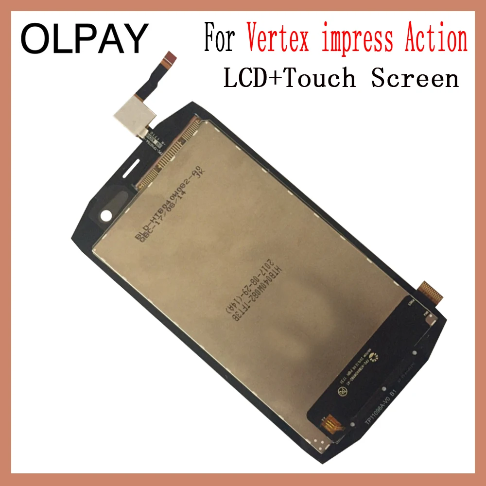 OLPAY 4,0 ''ЖК-дисплей для мобильного телефона переднее Сенсорное стекло для Vertex Impress Action кодирующий преобразователь сенсорного экрана в сборе запчасти